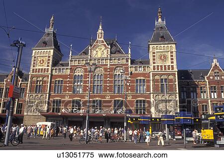 Centraal Station, Amsterdam, Holland, Netherlands, Noord-Holland, Europe, Central Station (CS) in the city of Amsterdam. View Large Photo Image Stock Photography - Centraal Station, Amsterdam, Holland, Netherlands, Noord-Holland, Europe, Central Station (CS) in the city of Amsterdam.. Fotosearch