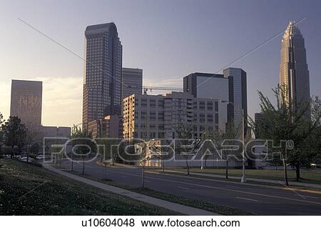 Charlotte, skyline, NC, North Carolina, Skyline of downtown Charlotte. View Large Photo Image Stock Photo - Charlotte, skyline, NC, North Carolina, Skyline of downtown Charlotte.. Fotosearch