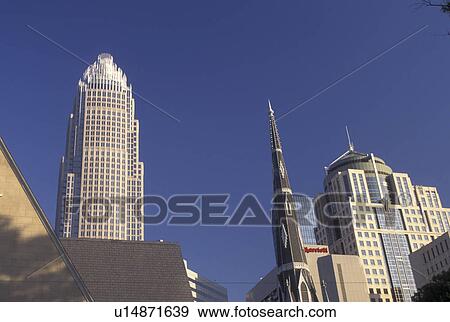 Charlotte, skyline, NC, North Carolina, Skyline of downtown Charlotte. View Large Photo Image Stock Photo - Charlotte, skyline, NC, North Carolina, Skyline of downtown Charlotte.. Fotosearch