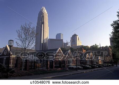 Charlotte, skyline, NC, North Carolina, High rise buildings in downtown Charlotte. View Large Photo Image Stock Photograph - Charlotte, skyline, NC, North Carolina, High rise buildings in downtown Charlotte.. Fotosearch