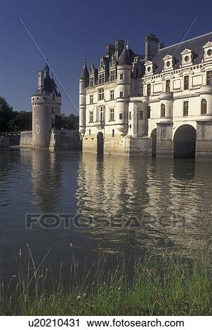 Chenonceau, castle, Loire Valley, France, Loire Castle Region, Indre-et-Loire, Europe, The 16th century Chateau de Chenonceau crosses over the Cher River. View Large Photo Image Stock Image - Chenonceau, castle, Loire Valley, France, Loire Castle Region, Indre-et-Loire, Europe, The 16th century Chateau de Chenonceau crosses over the Cher River.. Fotosearch