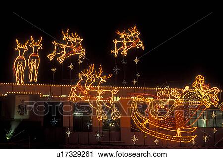 Christmas decoration, Marietta, GA, Georgia, Atlanta, Lights of Life Christmas light display of Santa and Reindeer at Life College in Marietta View Large Photo Image Stock Image - Christmas decoration, Marietta, GA, Georgia, Atlanta, Lights of Life Christmas light display of Santa and Reindeer at Life College in Marietta. Fotosearch