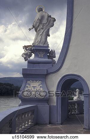 church, Austria, Durnstein, The Danube Valley, Wachau, The Parish Church View Large Photo Image Stock Photo - church, Austria, Durnstein, The Danube Valley, Wachau, The Parish Church. Fotosearch