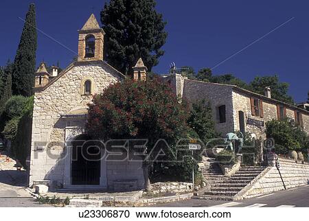 church, France, St. Paul de Vence, Cote d' Azur, Provence, Alpes-Maritimes, Europe, Historic church in the hilltop village of Saint Paul de Vence. View Large Photo Image Stock Image - church, France, St. Paul de Vence, Cote d' Azur, Provence, Alpes-Maritimes, Europe, Historic church in the hilltop village of Saint Paul de Vence.. Fotosearch