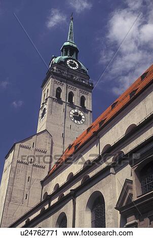 church, Munich, Germany, Munchen, Bavaria, Europe, Peterskirche in downtown Munich. View Large Photo Image Stock Image - church, Munich, Germany, Munchen, Bavaria, Europe, Peterskirche in downtown Munich.. Fotosearch
