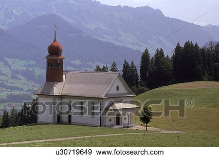 church, Switzerland, Lucerne, Entlebach Valley, Europe, Scenic view of St. Joseph Church in the Entlebach Valley. View Large Photo Image Stock Photo - church, Switzerland, Lucerne, Entlebach Valley, Europe, Scenic view of St. Joseph Church in the Entlebach Valley.. Fotosearch