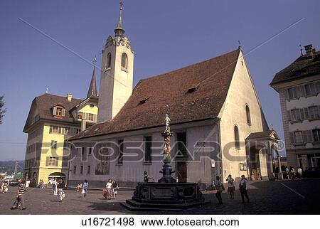 church, Switzerland, Luzern, Lucerne, Europe, St. Peter Kirche in downtown Luzern. View Large Photo Image Stock Photo - church, Switzerland, Luzern, Lucerne, Europe, St. Peter Kirche in downtown Luzern.. Fotosearch