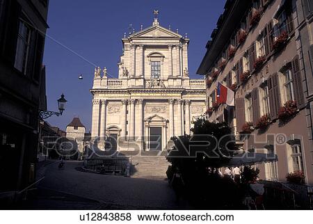 church, Switzerland, Solothurn, St. Ursenkathedrale in Solothurn. View Large Photo Image Stock Photo - church, Switzerland, Solothurn, St. Ursenkathedrale in Solothurn.. Fotosearch