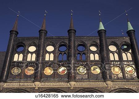 City Hall, Lubeck, Germany, Schleswig-Holstein, Europe, Rathaus at Markt in downtown Lubeck. View Large Photo Image Stock Photography - City Hall, Lubeck, Germany, Schleswig-Holstein, Europe, Rathaus at Markt in downtown Lubeck.. Fotosearch