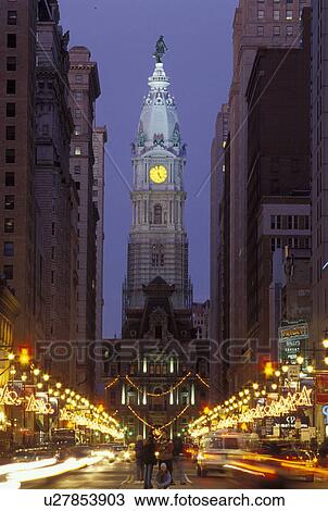 City Hall, Philadelphia, PA, Pennsylvania, City Hall on Broad Street in downtown Philadelphia in the evening. View Large Photo Image Stock Image - City Hall, Philadelphia, PA, Pennsylvania, City Hall on Broad Street in downtown Philadelphia in the evening.. Fotosearch