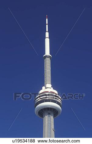 CN Tower, Toronto, Canada, Ontario, CN Tower against a clear blue sky in downtown Toronto. View Large Photo Image Stock Photo - CN Tower, Toronto, Canada, Ontario, CN Tower against a clear blue sky in downtown Toronto.. Fotosearch