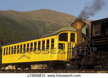 Cog Railway, Mount Washington, NH, Breton Woods, White Mountain National Forest, New Hampshire, Mt. Washington Cog Railway train at Marshfield Station at the base of Mount Washington in the White Mountain Nat'l Forest. View Large Photo Image Stock Photography - Cog Railway, Mount Washington, NH, Breton Woods, White Mountain National Forest, New Hampshire, Mt. Washington Cog Railway train at Marshfield Station at the base of Mount Washington in the White Mountain Nat'l Forest.. Fotosearch