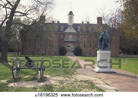 Stock Photography -  college, university, Williamsburg, Virginia, VA, Campus of the College of William and Mary in Williamsburg.. Fotosearch