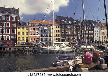 Copenhagen, canal, Denmark, Scandinavia, Sjaelland, Europe, Boats docked along Nyhavn (New Harbor) in the scenic city of Copenhagen View Large Photo Image Picture - Copenhagen, canal, Denmark, Scandinavia, Sjaelland, Europe, Boats docked along Nyhavn (New Harbor) in the scenic city of Copenhagen. Fotosearch
