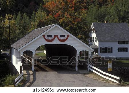 covered bridge, NH, New Hampshire, Stark, Stark Covered Bridge in Stark Village in the fall. View Large Photo Image Stock Photography - covered bridge, NH, New Hampshire, Stark, Stark Covered Bridge in Stark Village in the fall.. Fotosearch