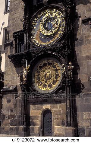 Czech Republic, Prague, Praha, Central Bohemia, Astronomical Clock on Old Town Hall in Old Town Square in the city of Prague. View Large Photo Image Stock Image - Czech Republic, Prague, Praha, Central Bohemia, Astronomical Clock on Old Town Hall in Old Town Square in the city of Prague.. Fotosearch