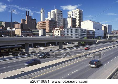 Duluth, MN, Lake Superior, Minnesota, Skyline of downtown Duluth along Interstate 35. View Large Photo Image Stock Image - Duluth, MN, Lake Superior, Minnesota, Skyline of downtown Duluth along Interstate 35.. Fotosearch