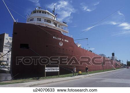 Duluth, MN, Lake Superior, Minnesota, William A. Irwin Ore Boat moored at the dock in Duluth Harbor on Lake Superior in Duluth. View Large Photo Image Stock Image - Duluth, MN, Lake Superior, Minnesota, William A. Irwin Ore Boat moored at the dock in Duluth Harbor on Lake Superior in Duluth.. Fotosearch