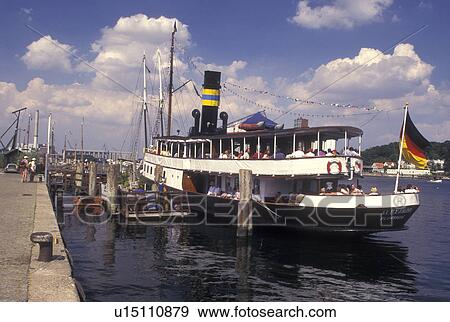 excursion boat, Flensburg, Germany, Schleswig-Holstein, Baltic Sea, Europe, Steam excursion boat docked in the harbor of Flensburg Gate to the North. View Large Photo Image Stock Photo - excursion boat, Flensburg, Germany, Schleswig-Holstein, Baltic Sea, Europe, Steam excursion boat docked in the harbor of Flensburg Gate to the North.. Fotosearch