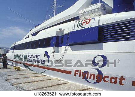 ferry, Greece, Paros, Greek Islands, Parikia, Cyclades, Europe, Highspeed catamaran ferry boat docked at Parikia on Paros Island on the Aegean Sea. View Large Photo Image Stock Image - ferry, Greece, Paros, Greek Islands, Parikia, Cyclades, Europe, Highspeed catamaran ferry boat docked at Parikia on Paros Island on the Aegean Sea.. Fotosearch