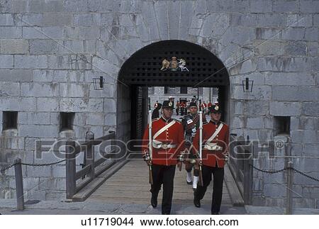 Picture -  fort, Kingston, Canada, Ontario, The Garrison Parade at Fort Henry National Historic Site in Kingston.. Fotosearch