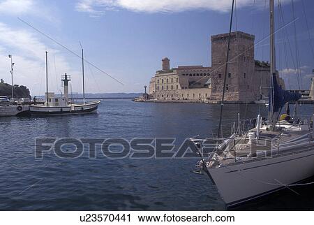 fortress, France, Marseille, Provence, Cote d' Azur, Bouche-du-Rhone, Marseilles, Europe, Fort St. Jean in Vieux Port in the city of Marseille on the Mediterranean Sea. View Large Photo Image Stock Image - fortress, France, Marseille, Provence, Cote d' Azur, Bouche-du-Rhone, Marseilles, Europe, Fort St. Jean in Vieux Port in the city of Marseille on the Mediterranean Sea.. Fotosearch