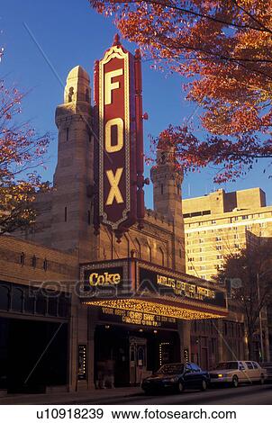 Fox Theater, Atlanta, GA, Georgia, The Fabulous Fox Theatre, movie palace built in 1929. View Large Photo Image Stock Photo - Fox Theater, Atlanta, GA, Georgia, The Fabulous Fox Theatre, movie palace built in 1929.. Fotosearch