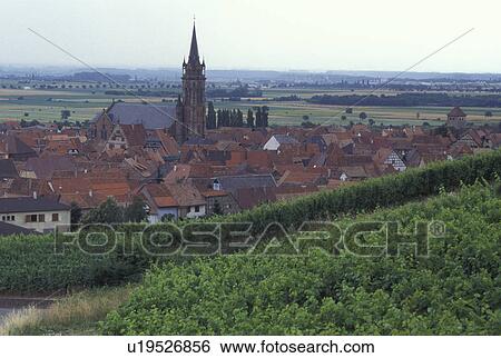 France, Alsace, Dambach-la-Ville, Bas-Rhin, Europe, wine region, Picturesque village of Dambach-la-Ville surrounded by vineyards in the wine region of Alsace. View Large Photo Image Stock Photograph - France, Alsace, Dambach-la-Ville, Bas-Rhin, Europe, wine region, Picturesque village of Dambach-la-Ville surrounded by vineyards in the wine region of Alsace.. Fotosearch