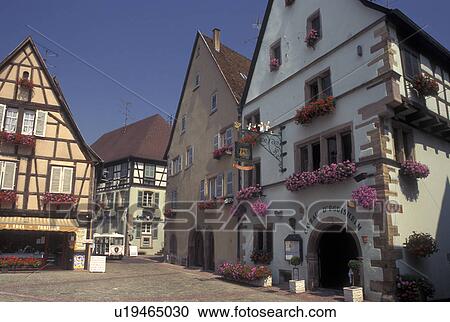 France, Alsace, Eguisheim, Haut-Rhin, Europe, wine region, Half-timbered buildings in the picturesque village of Equisheim in the wine region of Alsace. View Large Photo Image Stock Image - France, Alsace, Eguisheim, Haut-Rhin, Europe, wine region, Half-timbered buildings in the picturesque village of Equisheim in the wine region of Alsace.. Fotosearch