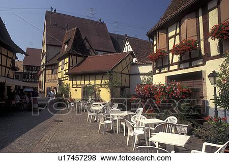 France, Alsace, Eguisheim, Haut-Rhin, Europe, wine region, Wine House in the picturesque village of Equisheim in the wine region of Alsace. View Large Photo Image Stock Photo - France, Alsace, Eguisheim, Haut-Rhin, Europe, wine region, Wine House in the picturesque village of Equisheim in the wine region of Alsace.. Fotosearch