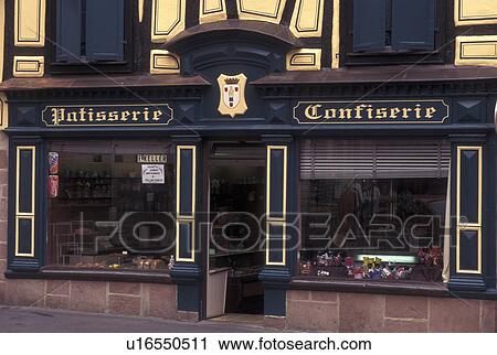 France, Alsace, Ribeauville, Haut-Rhin, Europe, wine region, Patisserie (pastry shop) and Confiserie (chocolate shop) in the village of Ribeauville in the wine region of Alsace. View Large Photo Image Stock Image - France, Alsace, Ribeauville, Haut-Rhin, Europe, wine region, Patisserie (pastry shop) and Confiserie (chocolate shop) in the village of Ribeauville in the wine region of Alsace.. Fotosearch