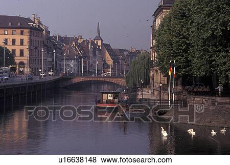 France, Alsace, Strasbourg, Bas-Rhin, Europe, wine region, Buildings along the Ill River in the city of Strasbourg, the capital of Bas-Rhin, in the wine region of Alsace. View Large Photo Image Stock Photo - France, Alsace, Strasbourg, Bas-Rhin, Europe, wine region, Buildings along the Ill River in the city of Strasbourg, the capital of Bas-Rhin, in the wine region of Alsace.. Fotosearch