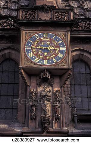 France, Alsace, Strasbourg, Bas-Rhin, Europe, cathedral, wine region, Astronomical Clock at the Notre Dame Cathedral in the city of Strasbourg, the capital of Bas-Rhin, in the wine region of Alsace. View Large Photo Image Stock Photo - France, Alsace, Strasbourg, Bas-Rhin, Europe, cathedral, wine region, Astronomical Clock at the Notre Dame Cathedral in the city of Strasbourg, the capital of Bas-Rhin, in the wine region of Alsace.. Fotosearch
