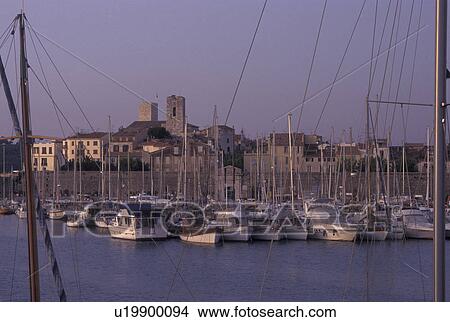 France, Antibes, Cote d' Azur, Provence, Alpes-Maritimes, Europe, Boats docked in Port Vauban Harbor on the Mediterranean Sea in the city of Antibes. View Large Photo Image Picture - France, Antibes, Cote d' Azur, Provence, Alpes-Maritimes, Europe, Boats docked in Port Vauban Harbor on the Mediterranean Sea in the city of Antibes.. Fotosearch