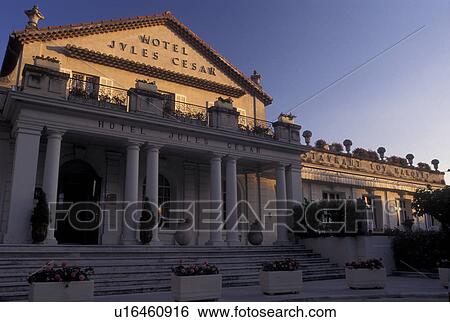 Stock Photograph -  France, Arles, Bouches-du-Rhone, Provence, Europe, Hotel Julius Caesar. Fotosearch