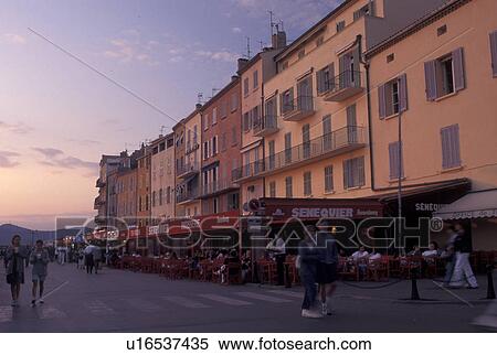 France, cafT, St. Tropez, Cote d' Azur, Provence, Var, Europe, Outdoor cafes along the waterfront in Saint Tropez in the evening on the Mediterranean Sea. View Large Photo Image Stock Photography - France, cafT, St. Tropez, Cote d' Azur, Provence, Var, Europe, Outdoor cafes along the waterfront in Saint Tropez in the evening on the Mediterranean Sea.. Fotosearch