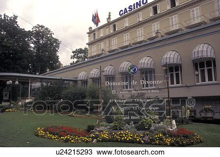 Stock Image -  France, Divonne les Bains, Ain, Europe, Casino, Domaine de Divonne in Divonne les Bains.. Fotosearch