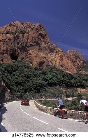 France, Massif de l' Esterel, Cote d' Azur, Provence, Var, Europe, Biking along the winding coastal road in Corniche de l' Esterel on the Mediterranean Sea. View Large Photo Image Stock Photography - France, Massif de l' Esterel, Cote d' Azur, Provence, Var, Europe, Biking along the winding coastal road in Corniche de l' Esterel on the Mediterranean Sea.. Fotosearch