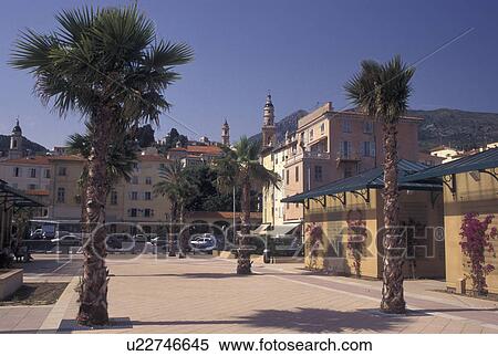 Stock Photography -  France, Menton, Cote d' Azur, Alpes-Maritimes, Europe, Old Town of Menton. Fotosearch