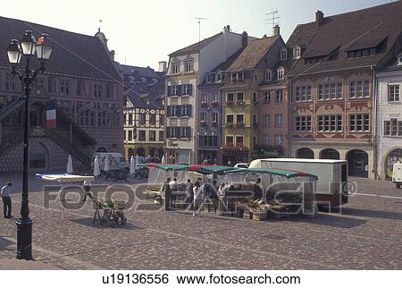 France, Mulhouse, Alsace, Haut-Rhin, Europe, Market in public square in downtown Mulhouse View Large Photo Image Stock Photograph - France, Mulhouse, Alsace, Haut-Rhin, Europe, Market in public square in downtown Mulhouse. Fotosearch