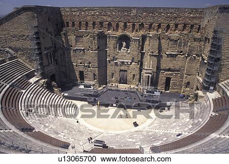 France, Orange, Vaucluse, Provence, Europe, Theatre Antique a Roman theater in the city of Orange. View Large Photo Image Stock Image - France, Orange, Vaucluse, Provence, Europe, Theatre Antique a Roman theater in the city of Orange.. Fotosearch