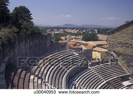 France, Orange, Vaucluse, Provence, Europe, Theatre Antique a Roman theater in the city of Orange. View Large Photo Image Stock Image - France, Orange, Vaucluse, Provence, Europe, Theatre Antique a Roman theater in the city of Orange.. Fotosearch