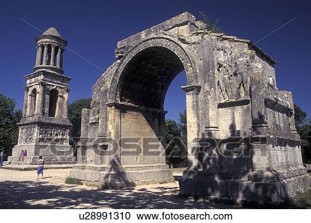 France, Saint Remy de Provence, Bouche-du-Rhone, Provence, Europe, Municipal Arch and Julii monument part of Les Antiques in St-Remy-de-Provence. View Large Photo Image Stock Image - France, Saint Remy de Provence, Bouche-du-Rhone, Provence, Europe, Municipal Arch and Julii monument part of Les Antiques in St-Remy-de-Provence.. Fotosearch