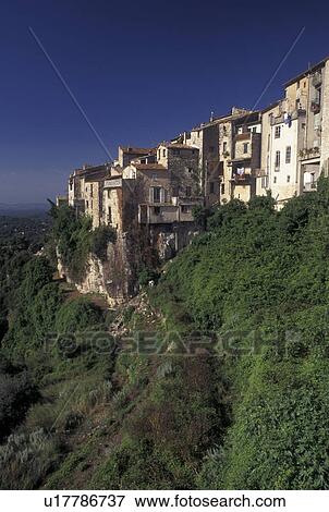 France, Tourrettes-sur-Loup, Cote d' Azur, Provence, Alpes-Maritimes, Europe, Scenic view of the hilltop village of Tourrettes-s-Loup in the Provencal countryside of France. View Large Photo Image Stock Photo - France, Tourrettes-sur-Loup, Cote d' Azur, Provence, Alpes-Maritimes, Europe, Scenic view of the hilltop village of Tourrettes-s-Loup in the Provencal countryside of France.. Fotosearch