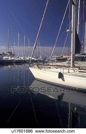 Frejus, Cote d' Azur, Provence, France, harbor, Var, Europe, Yachts docked in the harbor in Frejus on the Mediterranean Sea. View Large Photo Image Stock Photograph - Frejus, Cote d' Azur, Provence, France, harbor, Var, Europe, Yachts docked in the harbor in Frejus on the Mediterranean Sea.. Fotosearch