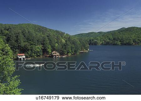 GA, Georgia, Chattahoochee National Forest, Boating on Lake Burton in North Georgia. View Large Photo Image Stock Photo - GA, Georgia, Chattahoochee National Forest, Boating on Lake Burton in North Georgia.. Fotosearch