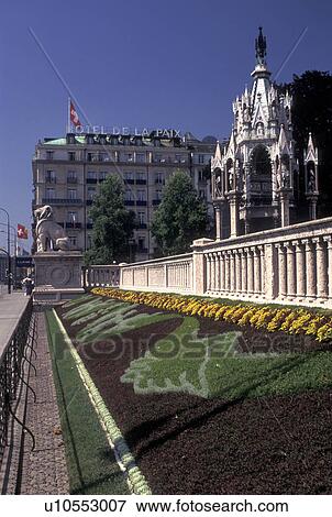 Stock Photo -  Geneva, Switzerland, Brunswick Monument along the lakefront park in Geneva . Fotosearch