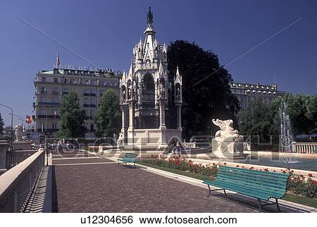 Geneva, Switzerland, Brunswick Monument along the lakefront park in Geneva View Large Photo Image Stock Photograph - Geneva, Switzerland, Brunswick Monument along the lakefront park in Geneva . Fotosearch
