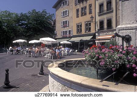 Geneva, Switzerland, Fountain and outdoor cafT at Place du Bourg de Four in the old town of the city of Geneva View Large Photo Image Picture - Geneva, Switzerland, Fountain and outdoor cafT at Place du Bourg de Four in the old town of the city of Geneva . Fotosearch