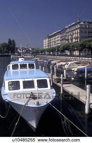 Geneva, Switzerland, Lake Geneva, Boats docked at a marina in the harbor of Lac Leman in Geneva. View Large Photo Image Stock Photography - Geneva, Switzerland, Lake Geneva, Boats docked at a marina in the harbor of Lac Leman in Geneva.. Fotosearch